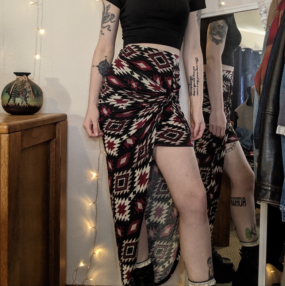 Rue 21 Aztec Printed Wrap Skirt